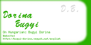 dorina bugyi business card